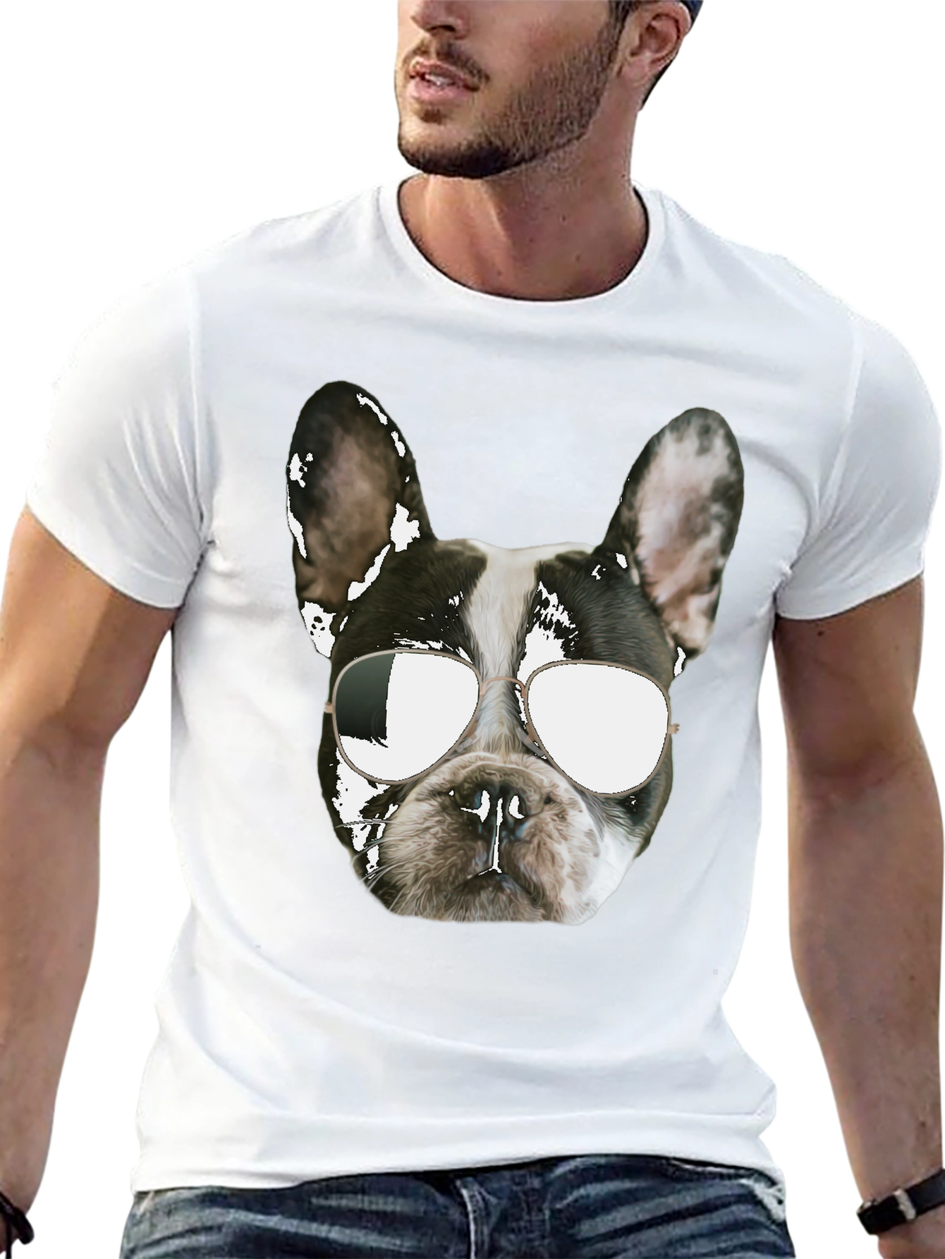 Cool Dog Graphic Tee - Black