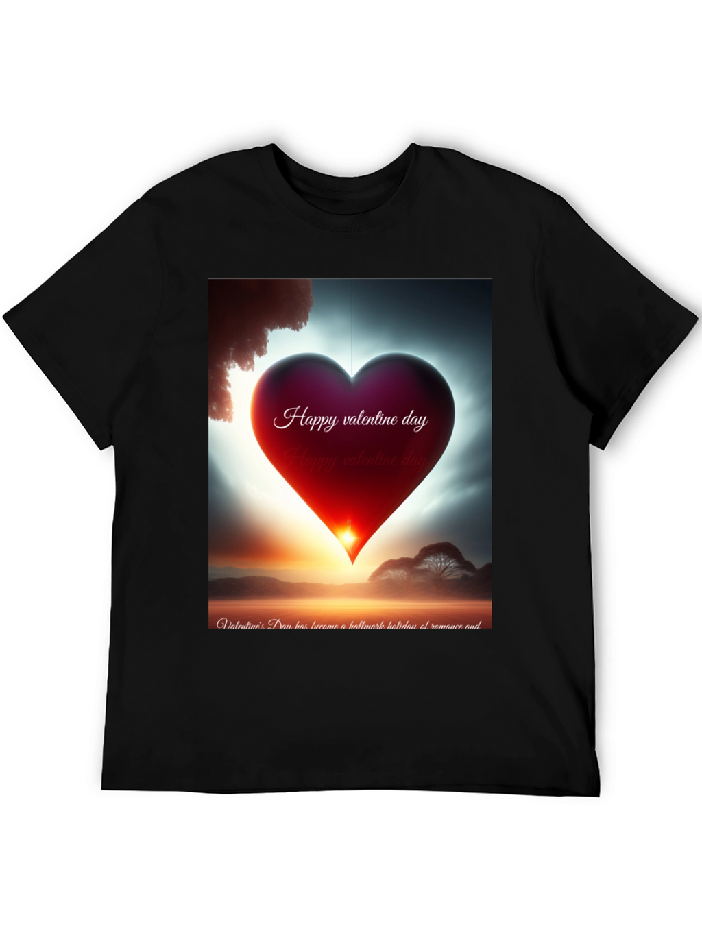 Valentines Day Heart Graphic Tee
