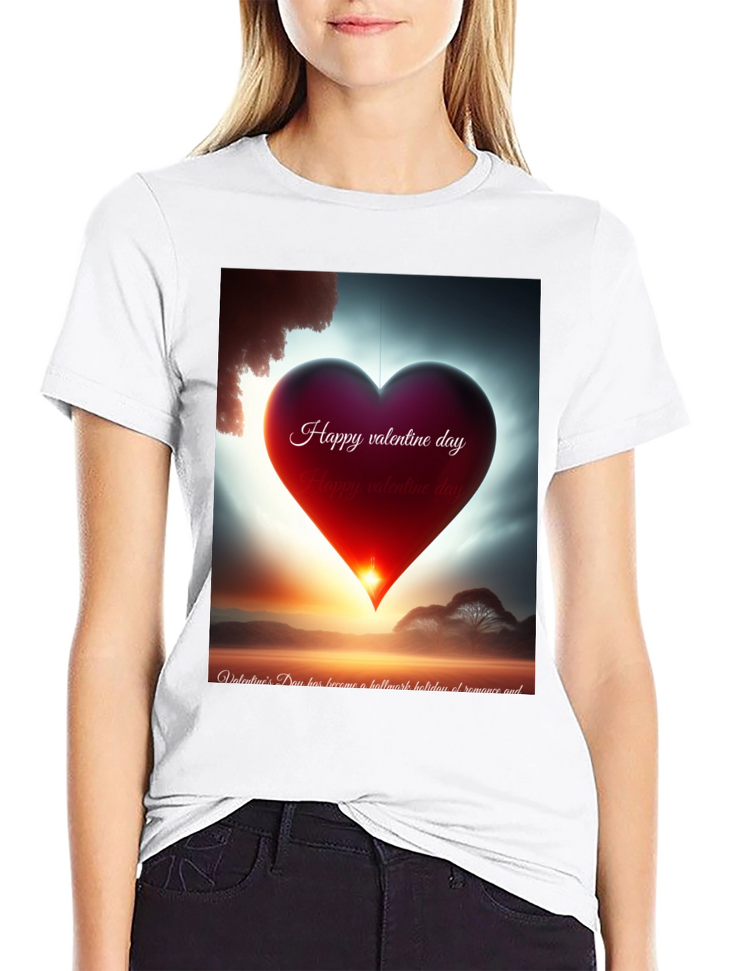 Valentines Day Heart Graphic Tee