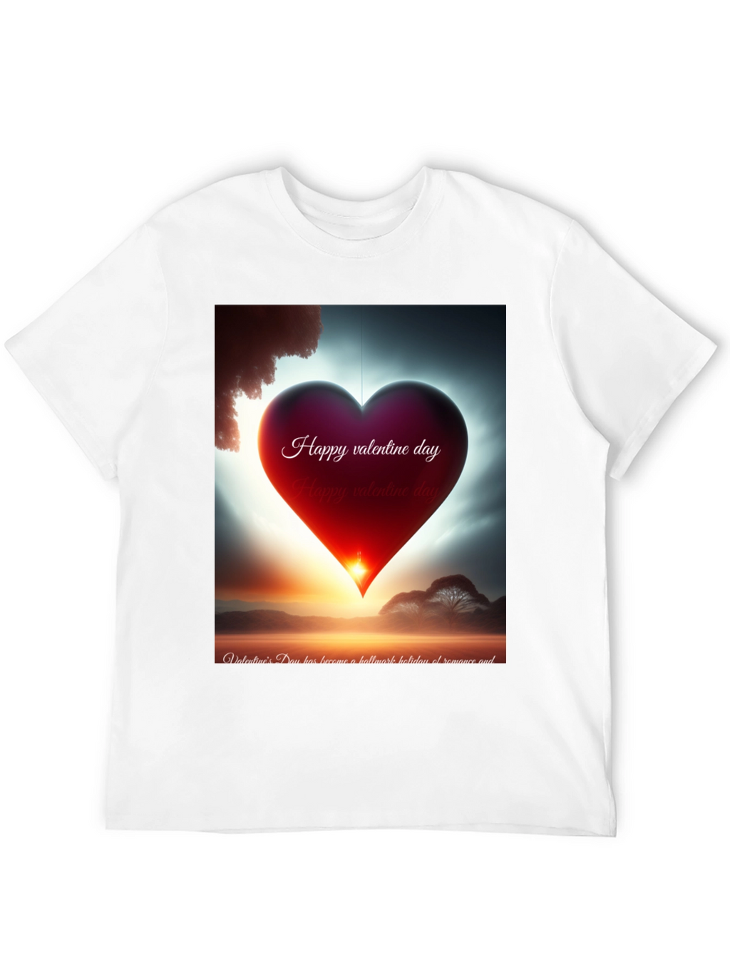 Valentines Day Heart Graphic Tee