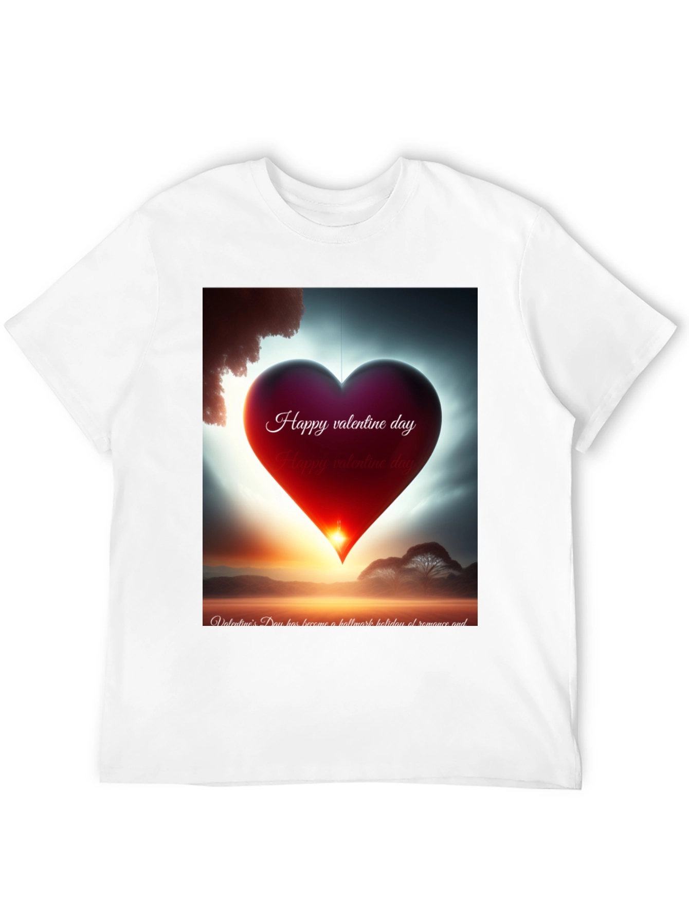 Valentines Day Heart Graphic Tee