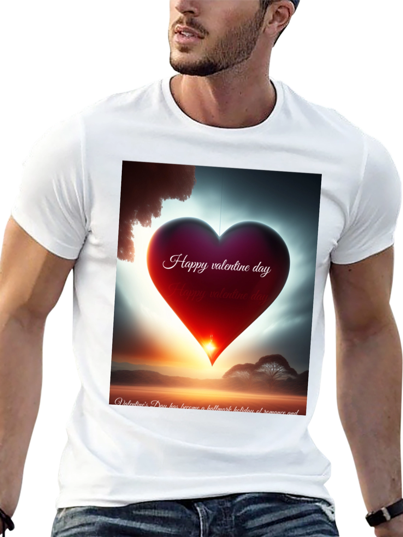 Valentines Day Heart Graphic Tee