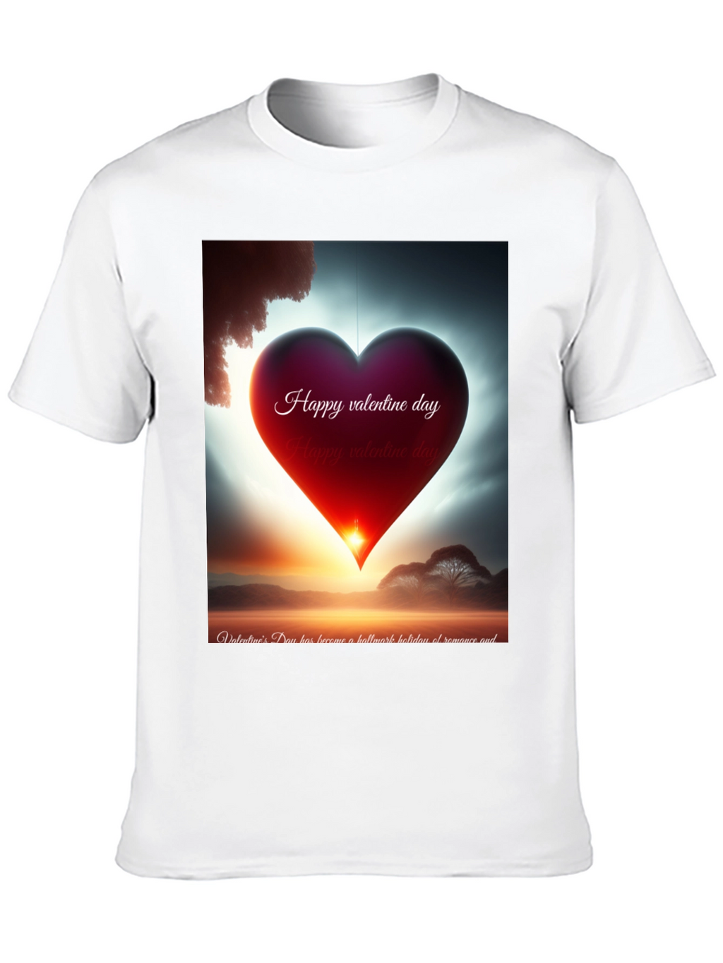 Valentines Day Heart Graphic Tee