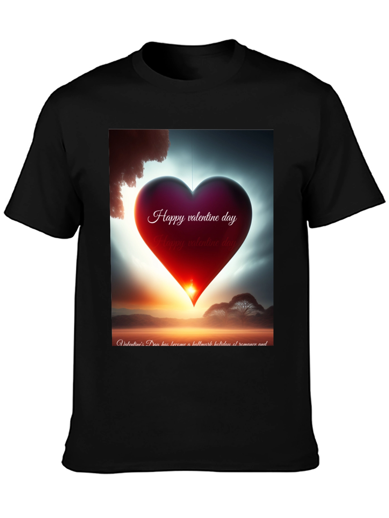 Valentines Day Heart Graphic Tee