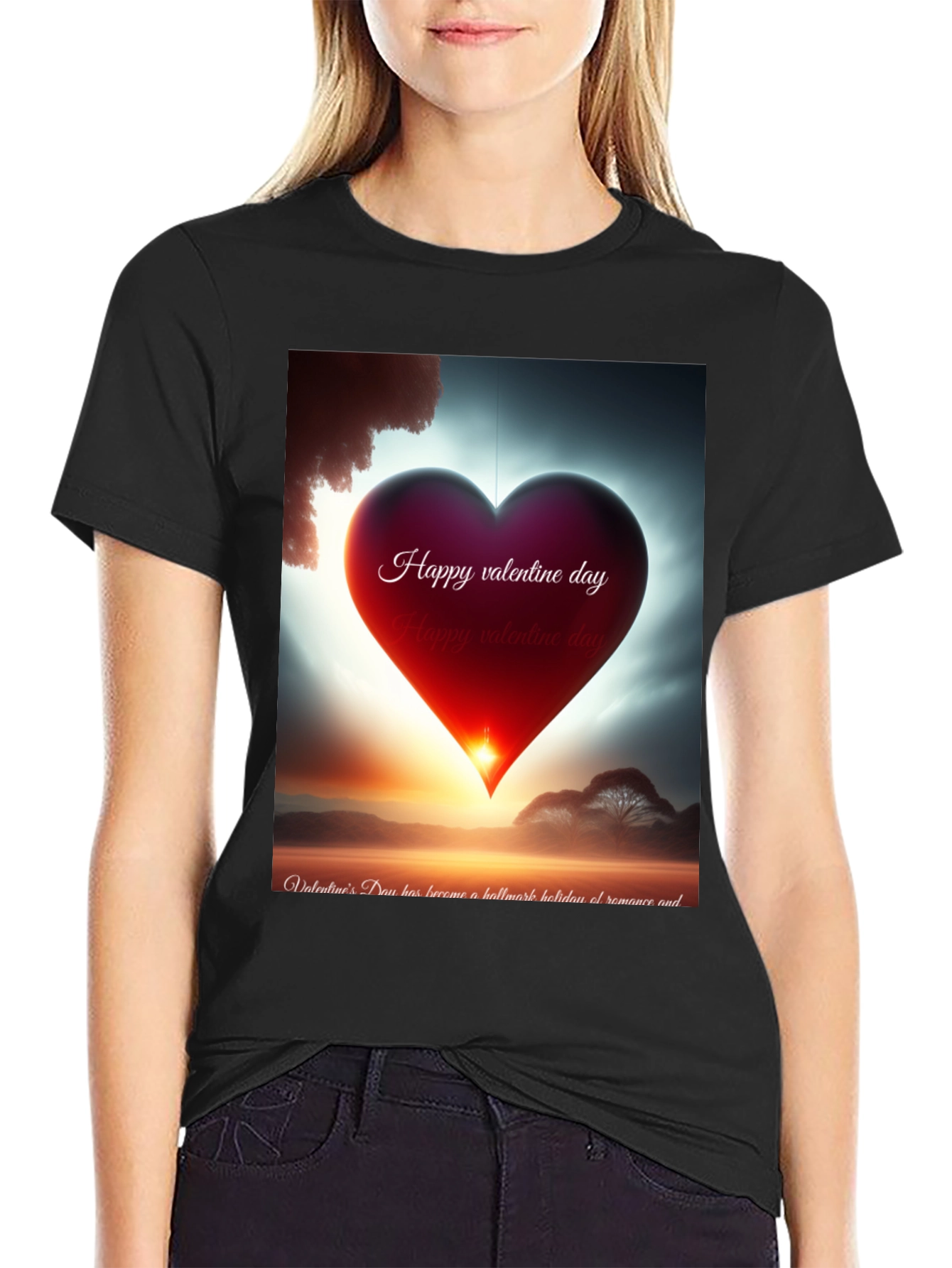 Valentines Day Heart Graphic Tee