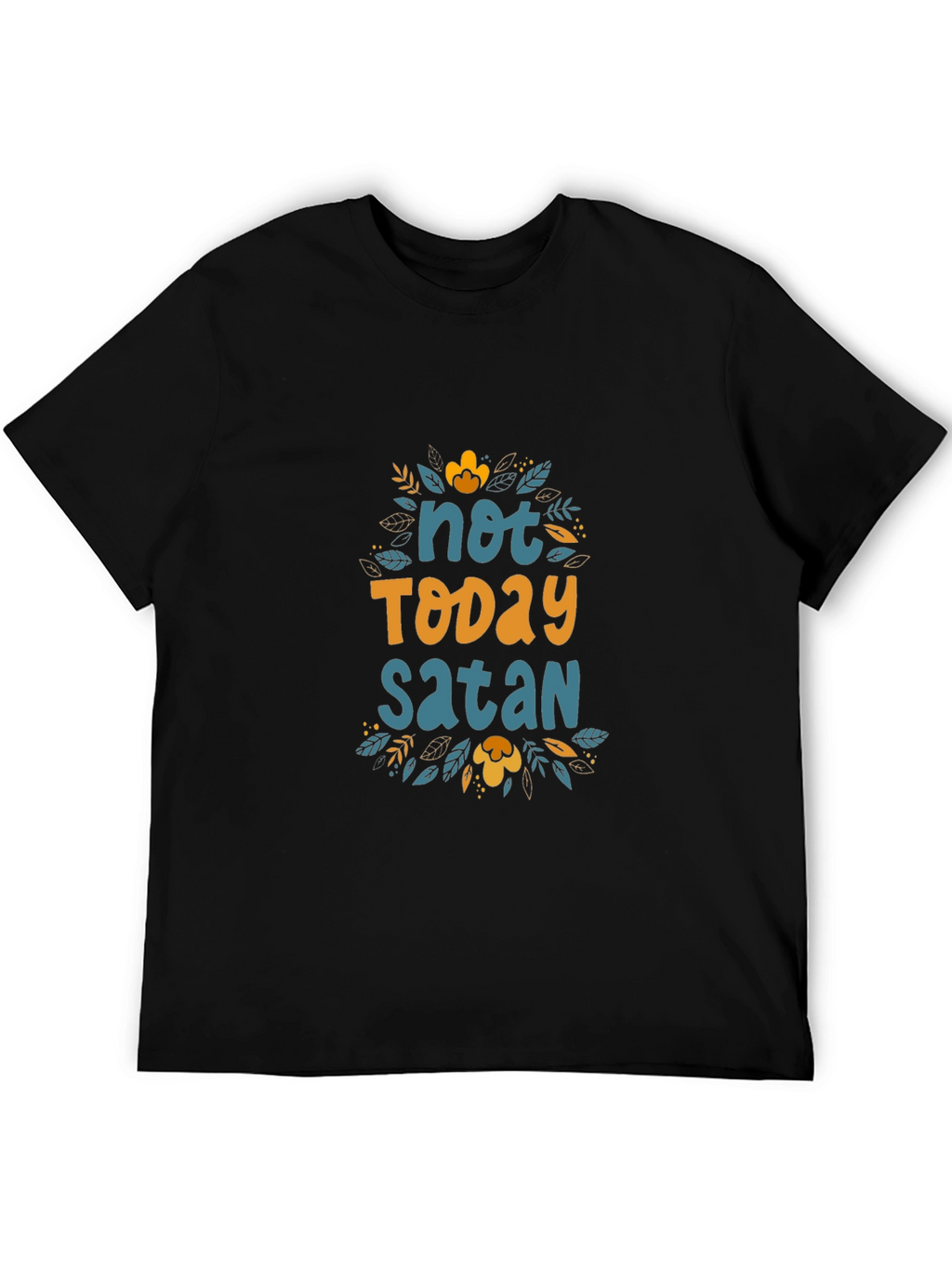 Not Today Satan Graphic Tee - Black