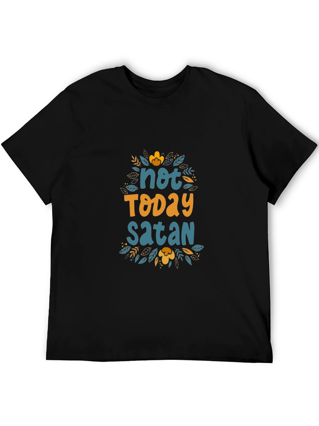 Not Today Satan Graphic Tee - Black