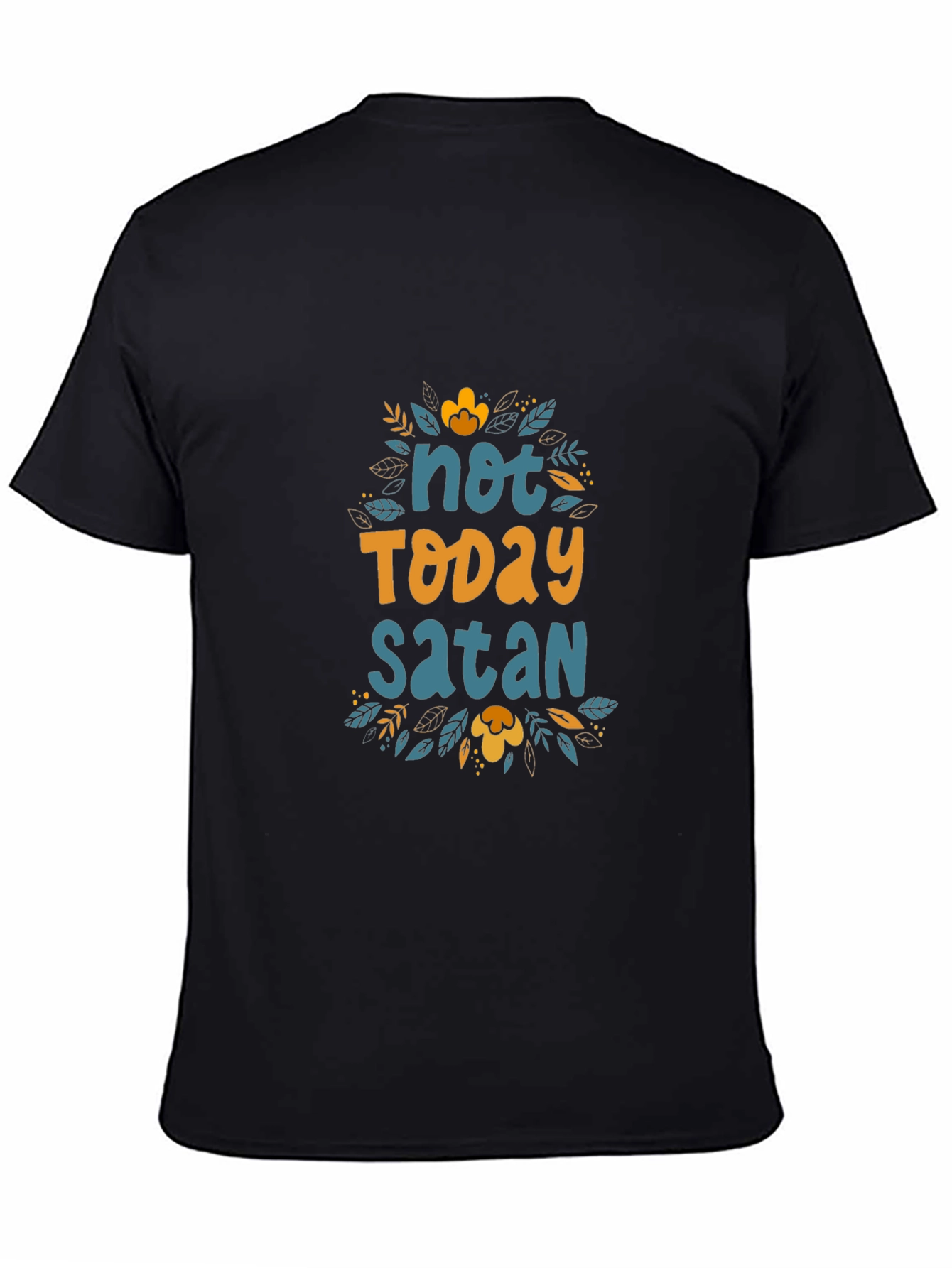 Not Today Satan Graphic Tee - Black