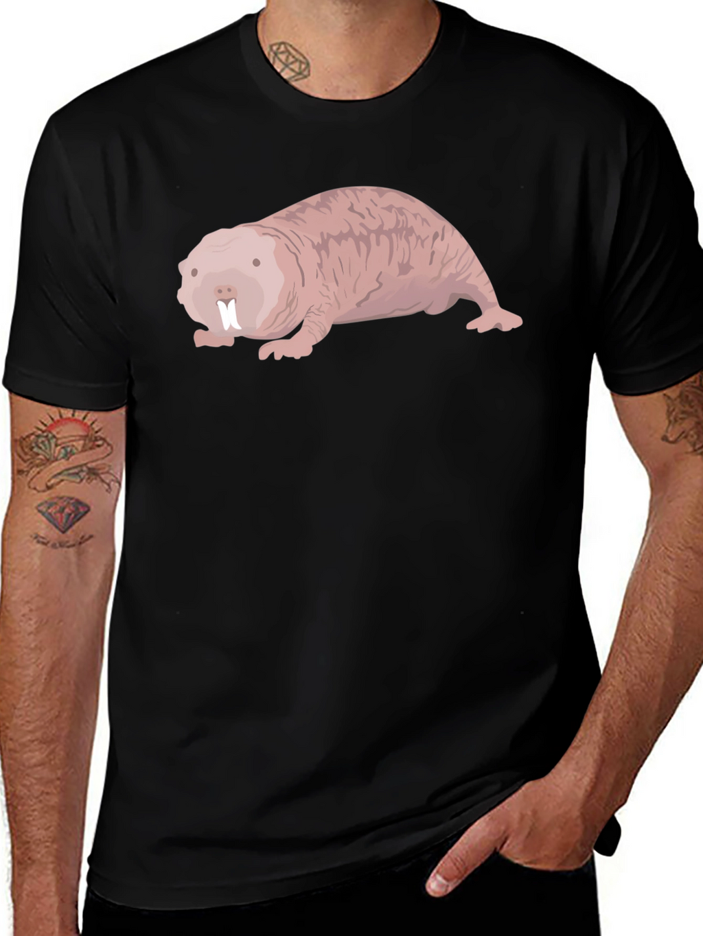 Naked Mole Rat T-Shirt Funny Rodent Tee
