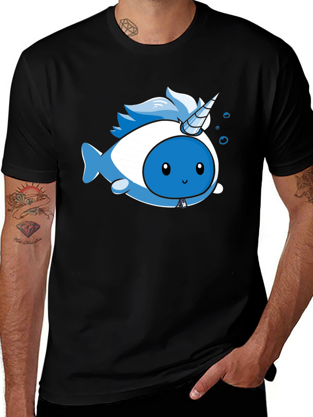 Narwhal Unicorn Kawaii Graphic T-Shirt