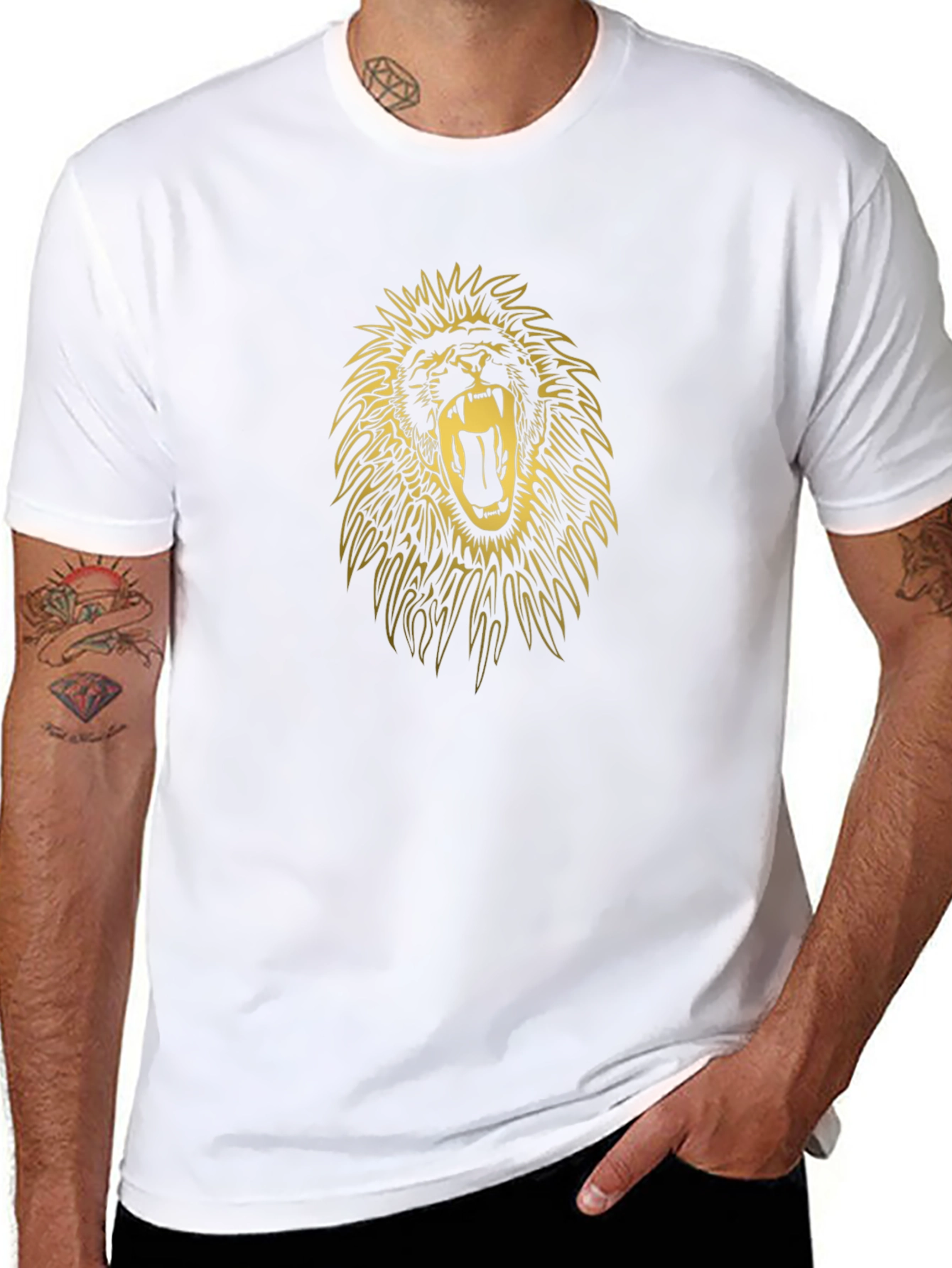 Lion Roar Graphic Tee - Black
