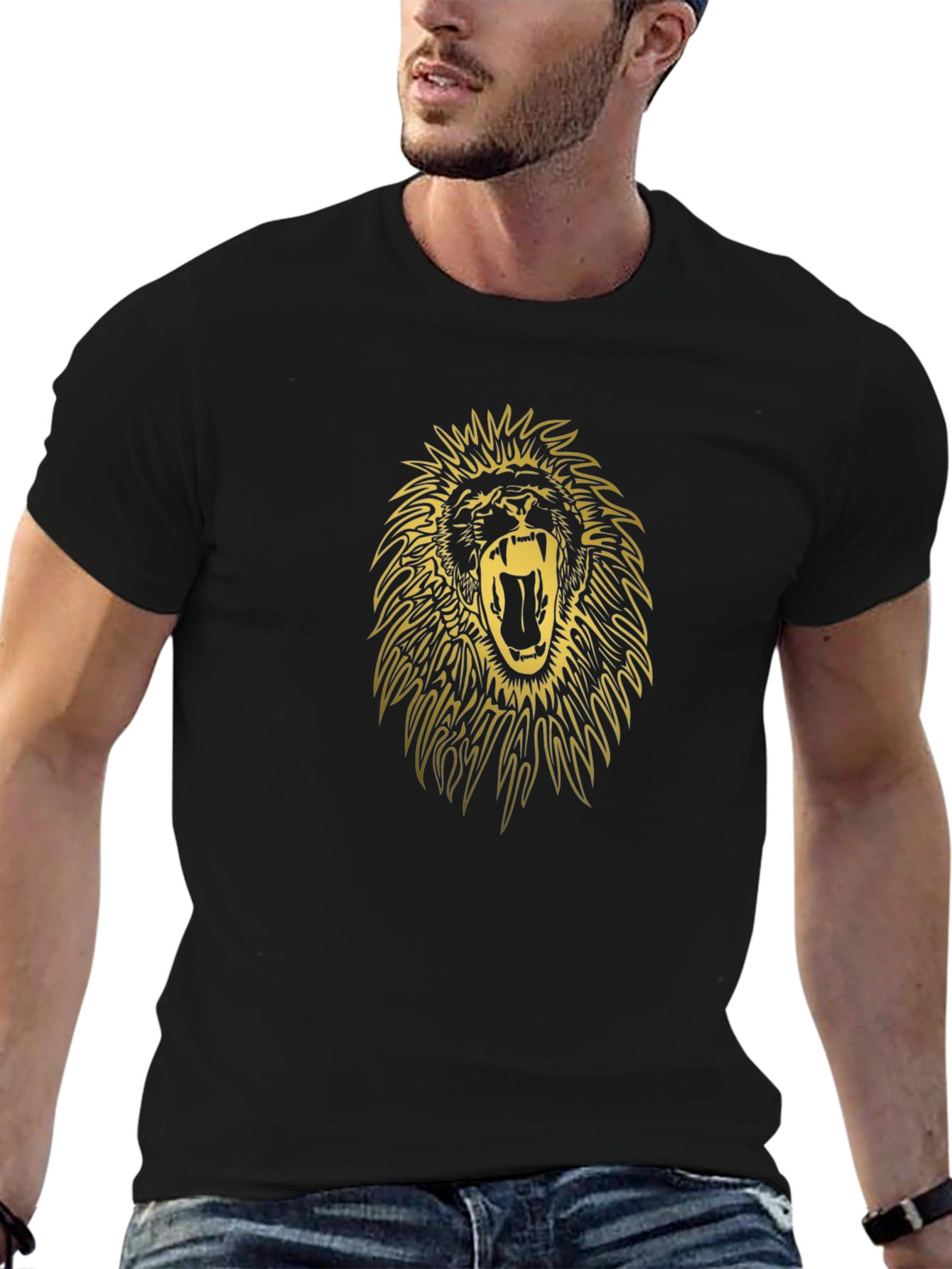 Lion Roar Graphic Tee - Black