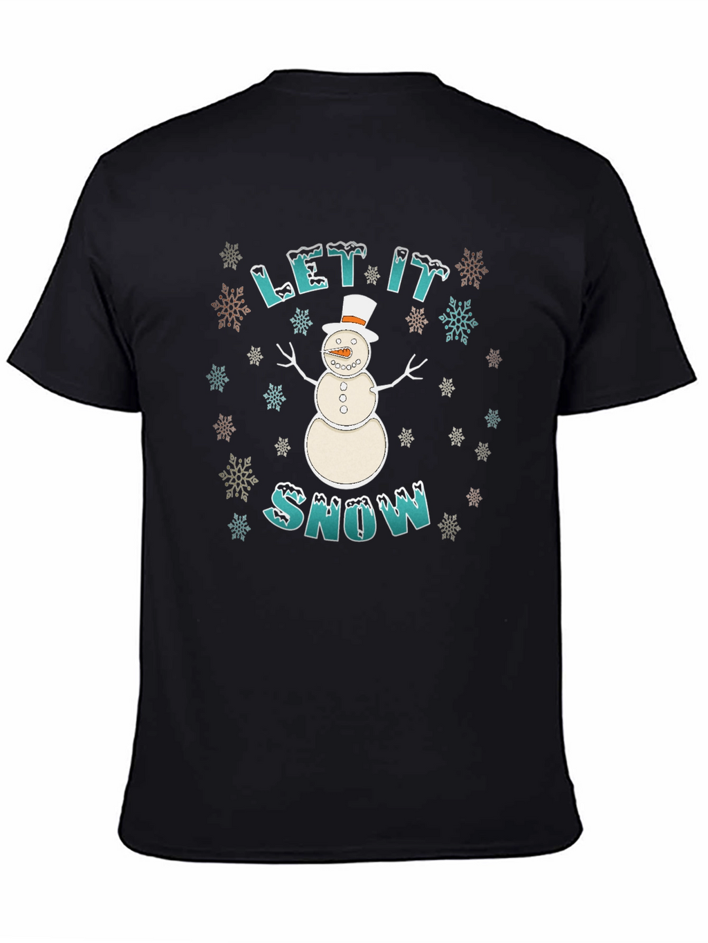 Let It Snow T-Shirt - Snowman Design