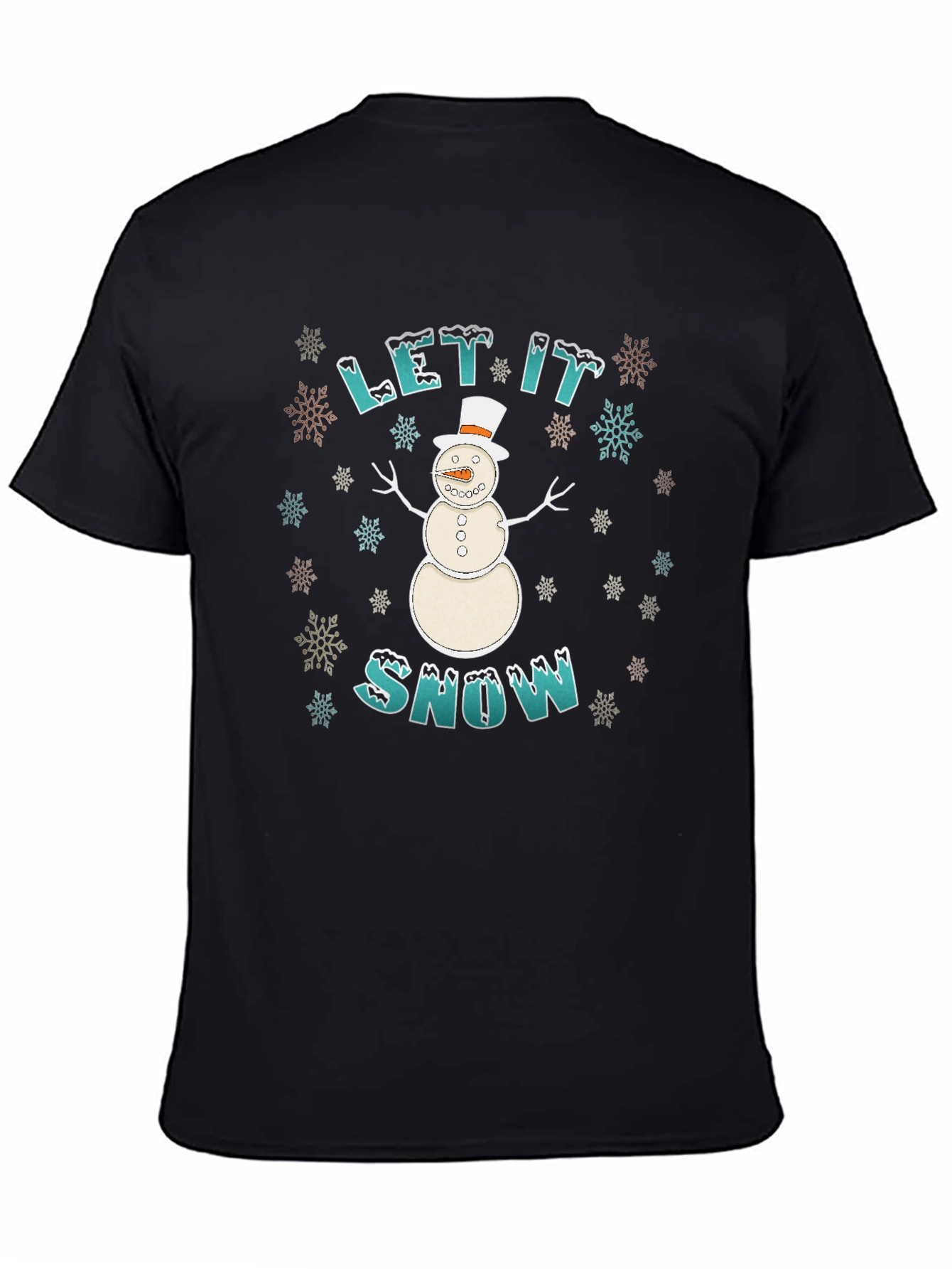 Let It Snow T-Shirt - Snowman Design
