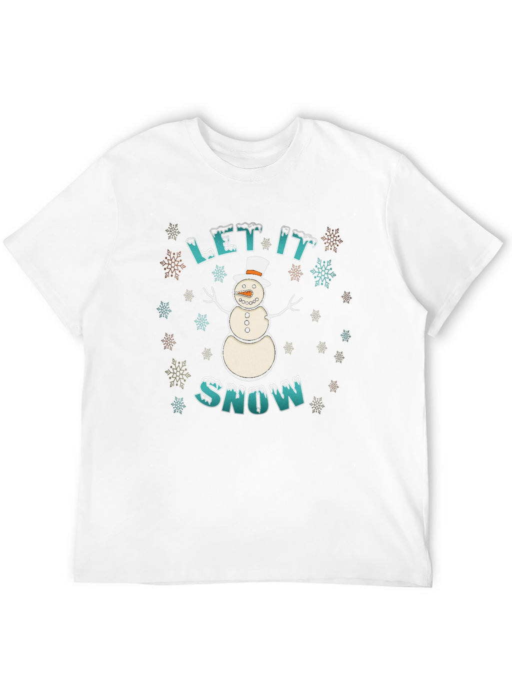 Let It Snow T-Shirt - Snowman Design