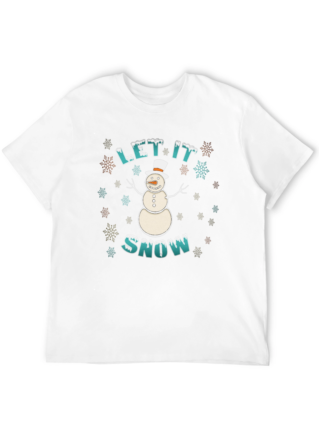 Let It Snow T-Shirt - Snowman Design