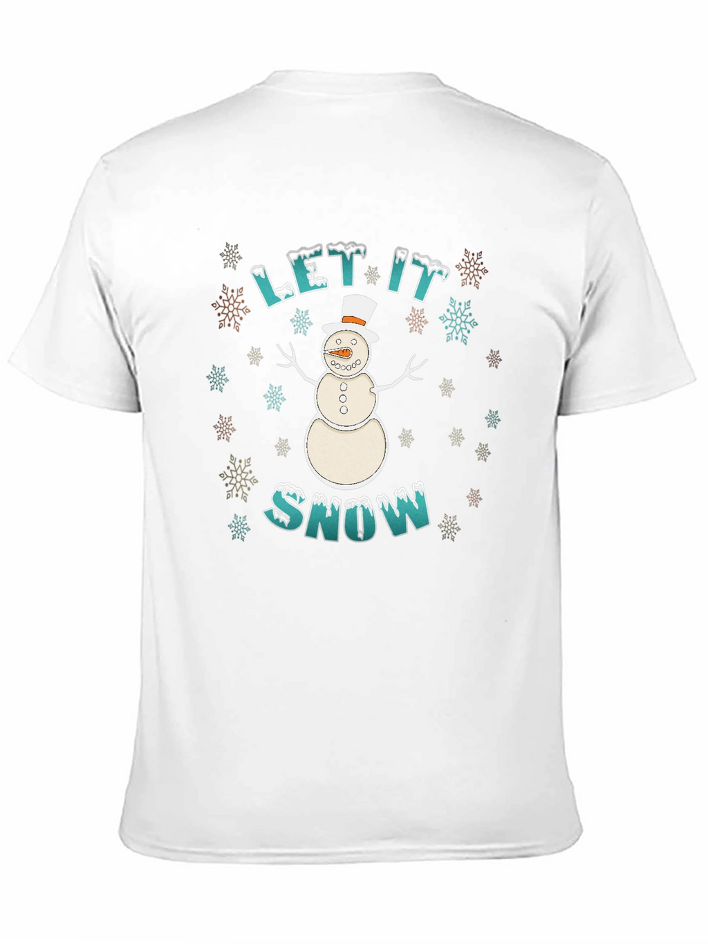 Let It Snow T-Shirt - Snowman Design