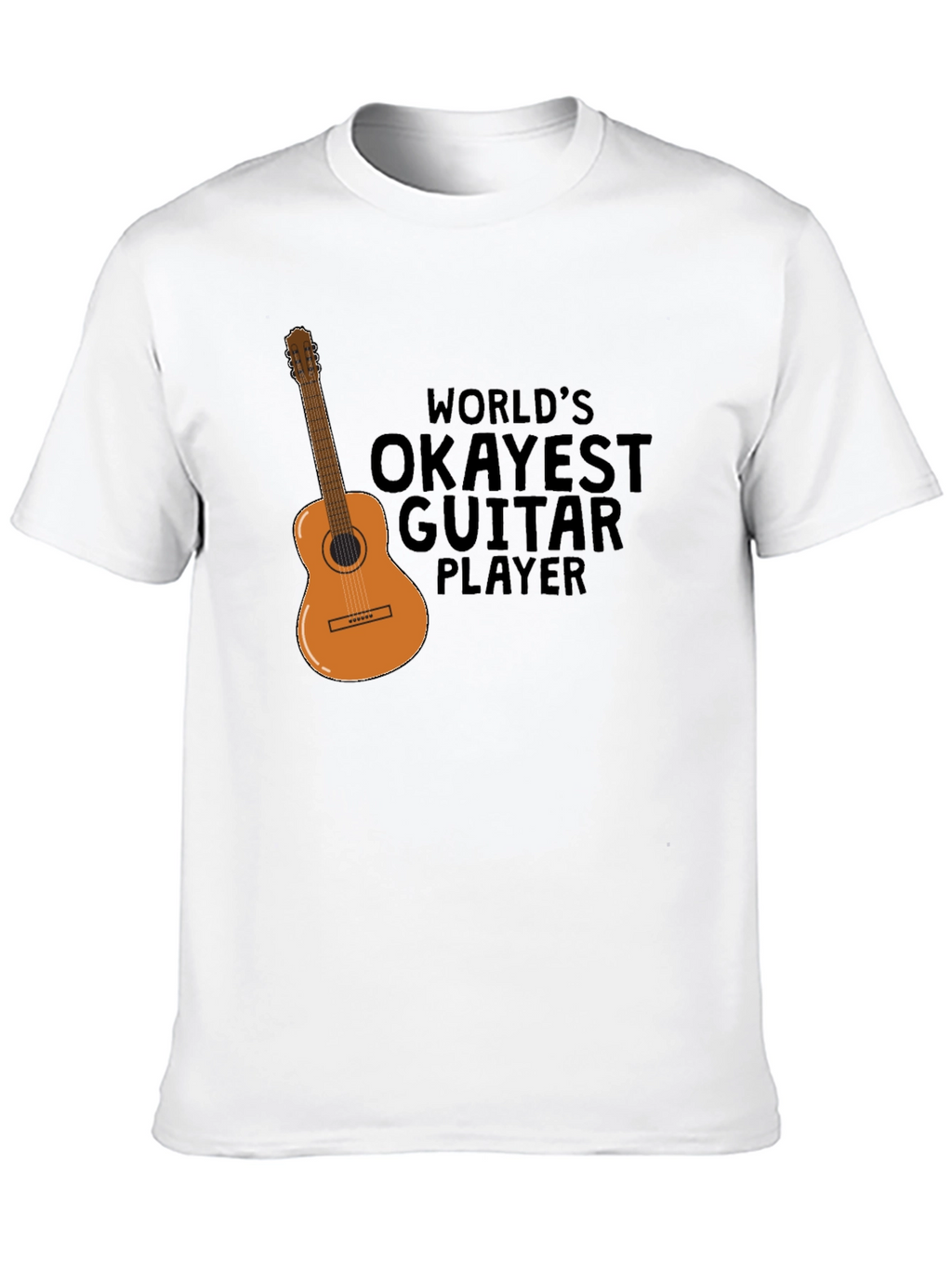 Worlds Okayest Guitar Player Black Graphic T-Shirt