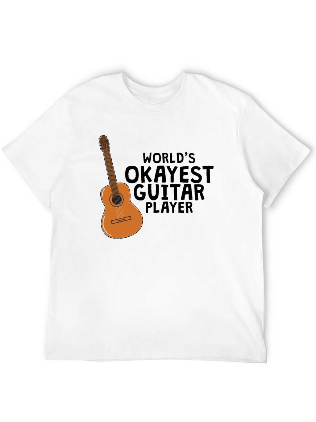 Worlds Okayest Guitar Player Black Graphic T-Shirt