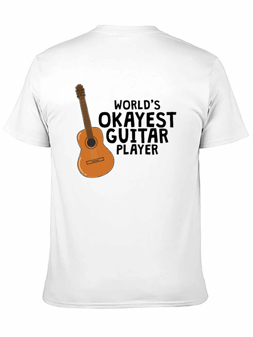 Worlds Okayest Guitar Player Black Graphic T-Shirt