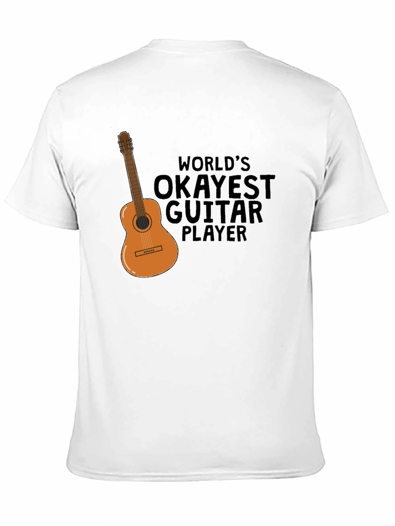 Worlds Okayest Guitar Player Black Graphic T-Shirt