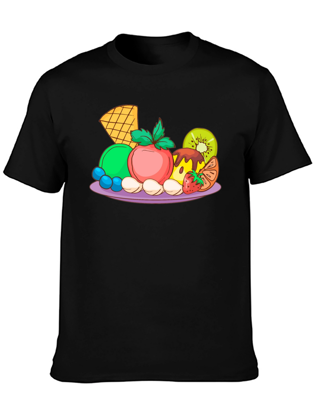 Fruit Platter Graphic T-Shirt - Casual Style