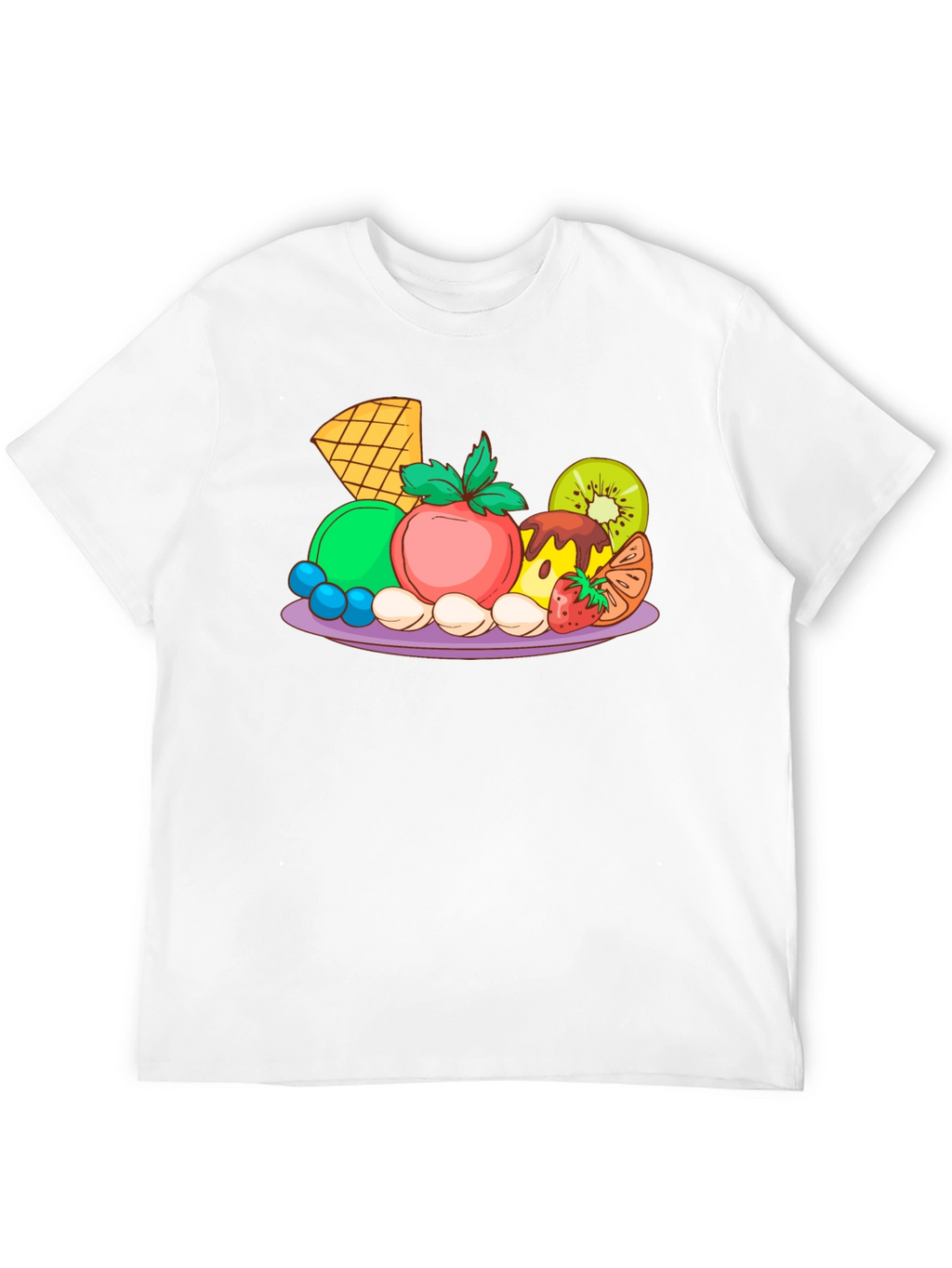 Fruit Platter Graphic T-Shirt - Casual Style