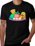 Fruit Platter Graphic T-Shirt - Casual Style