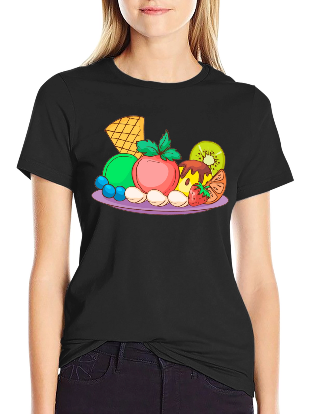 Fruit Platter Graphic T-Shirt - Casual Style