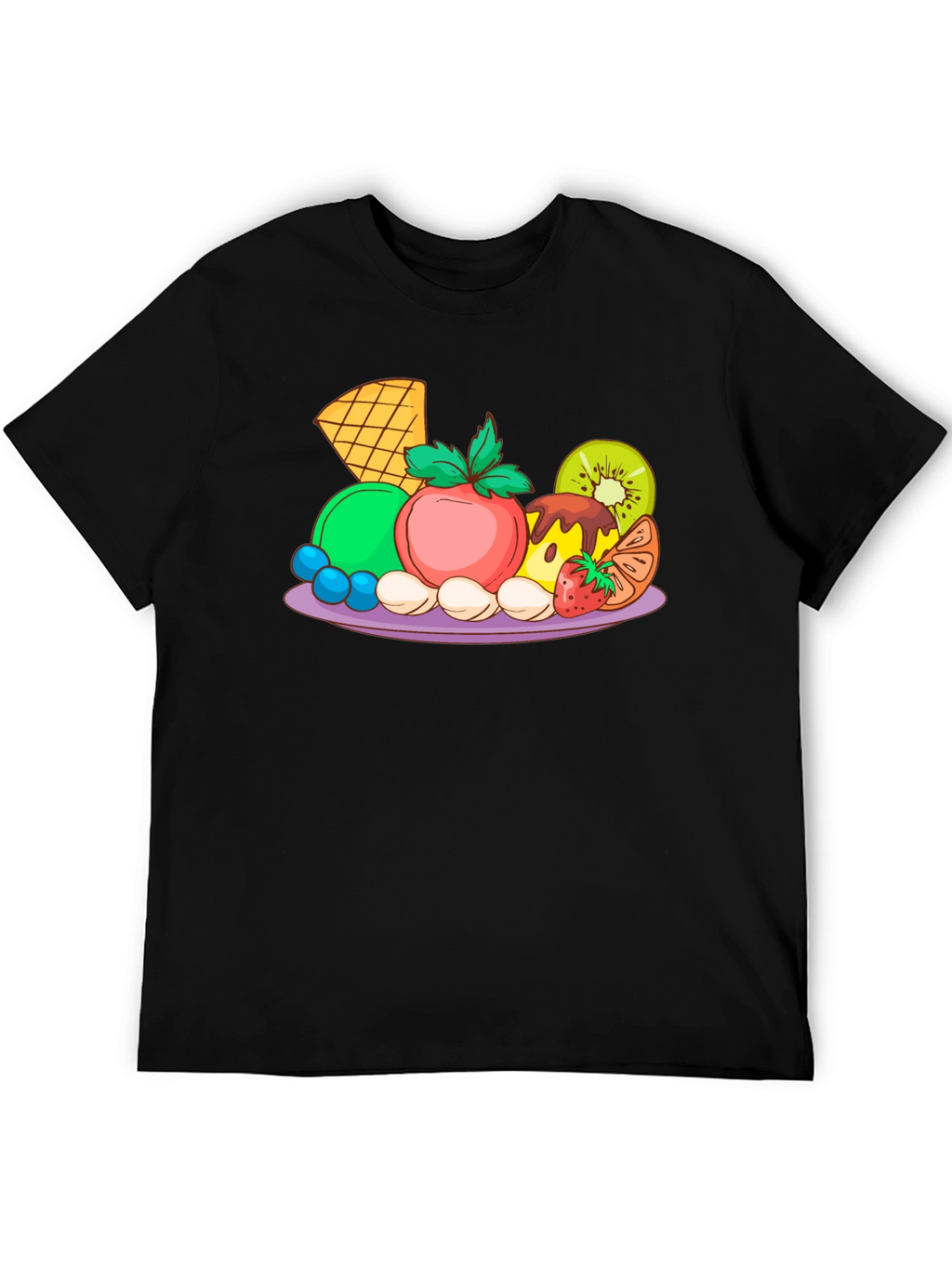 Fruit Platter Graphic T-Shirt - Casual Style