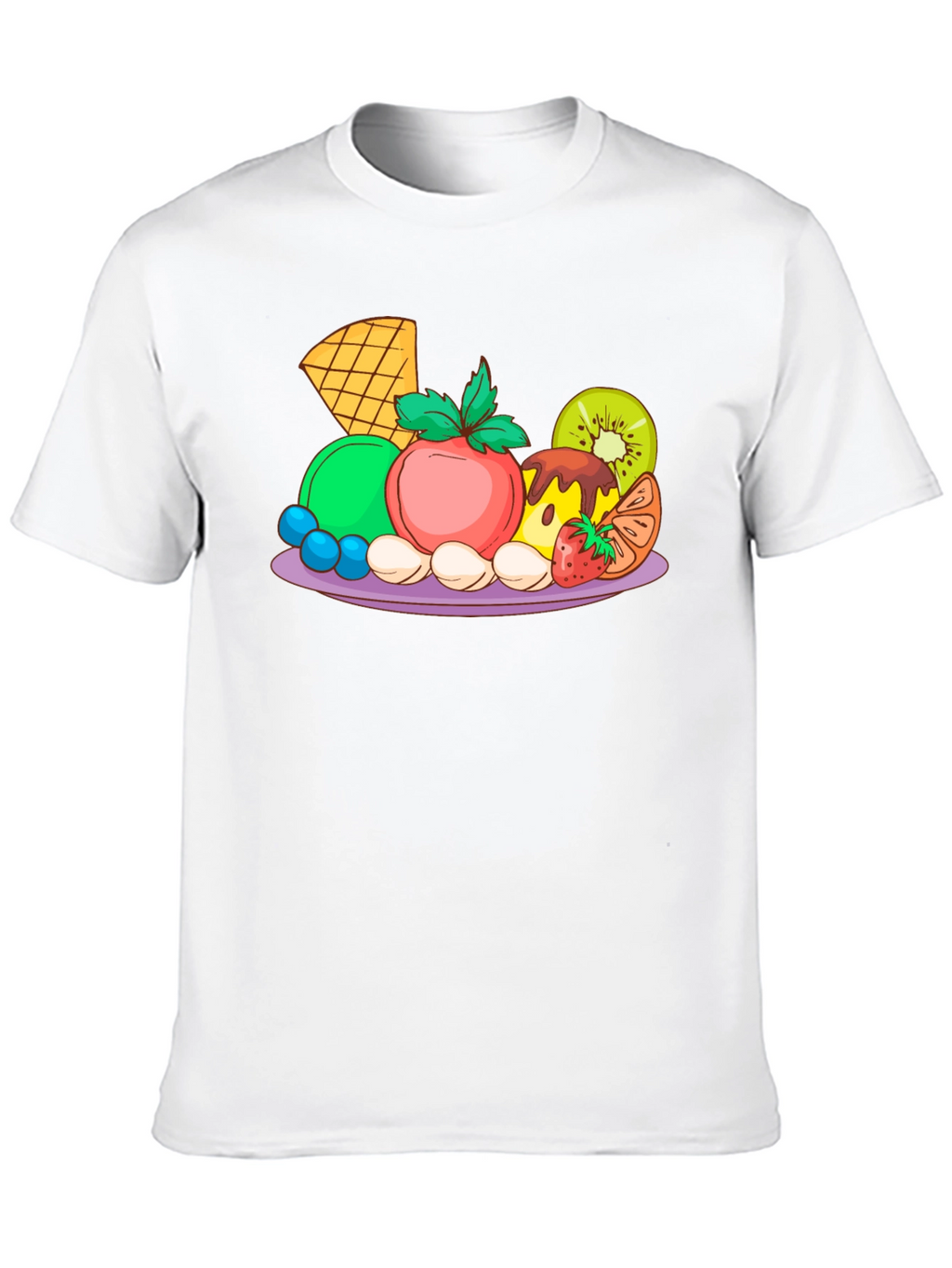 Fruit Platter Graphic T-Shirt - Casual Style