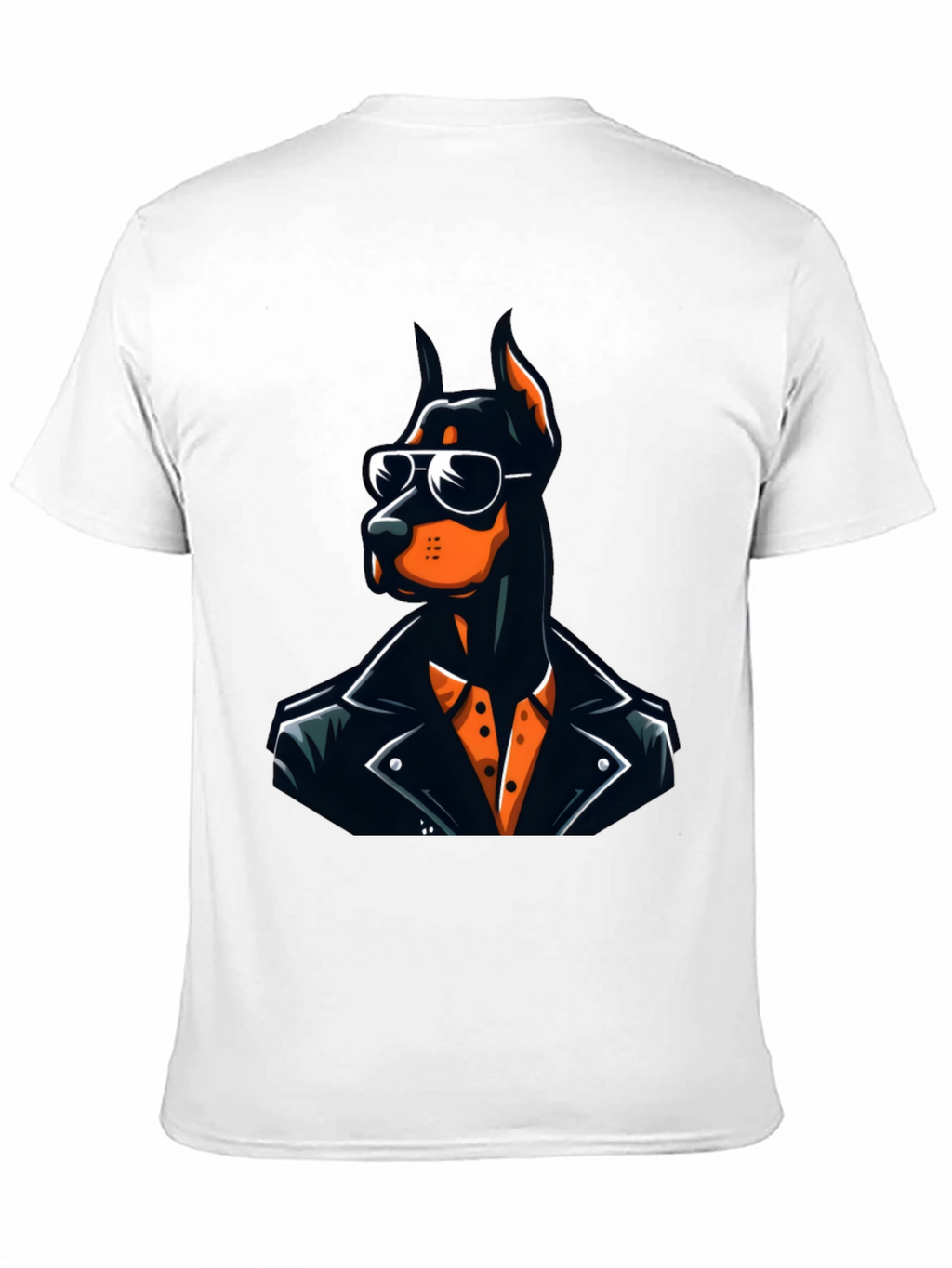 Doberman Leather Jacket Graphic Tee
