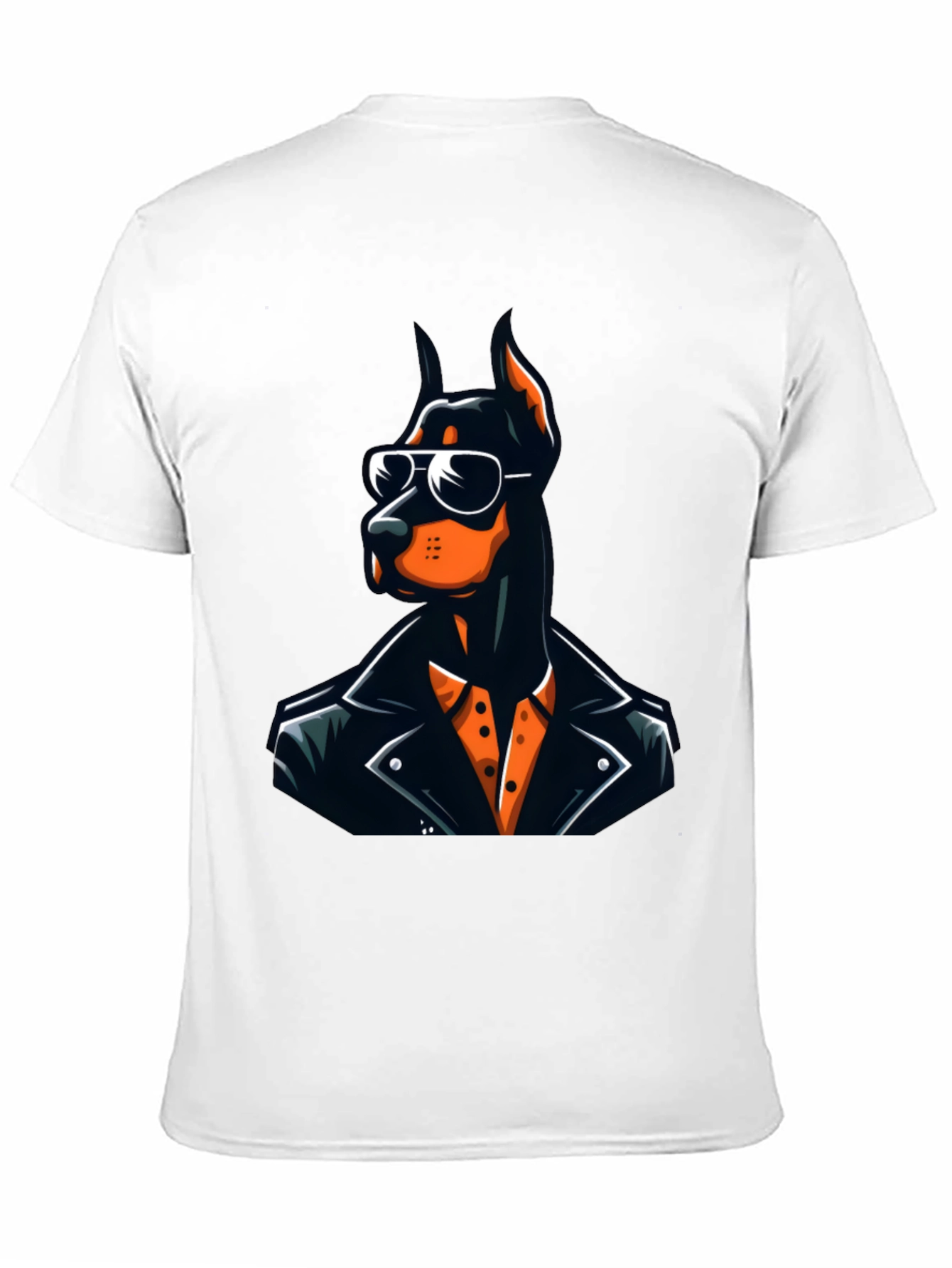 Doberman Leather Jacket Graphic Tee