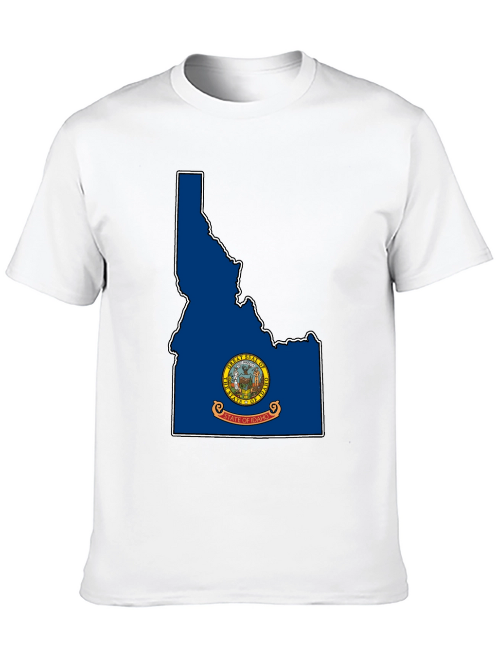 Idaho State Flag T-Shirt - Black Tee