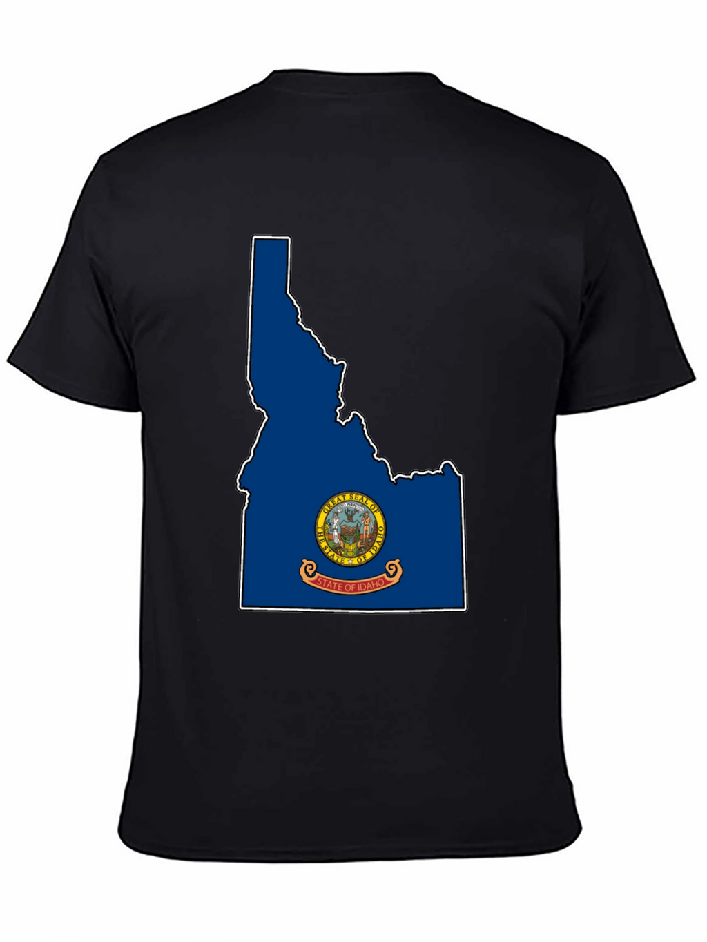 Idaho State Flag T-Shirt - Black Tee