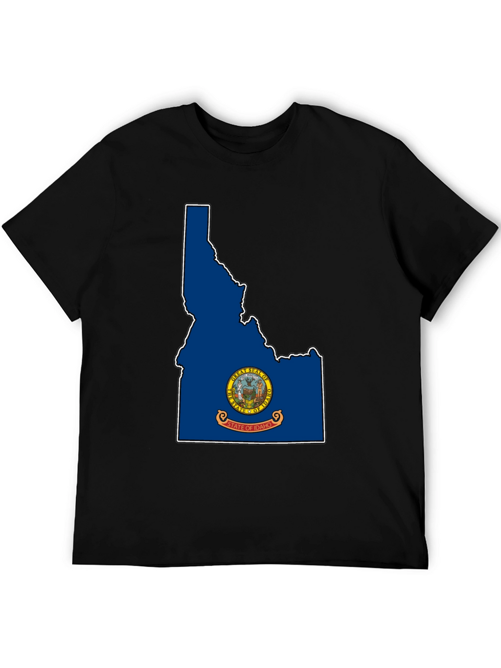 Idaho State Flag T-Shirt - Black Tee