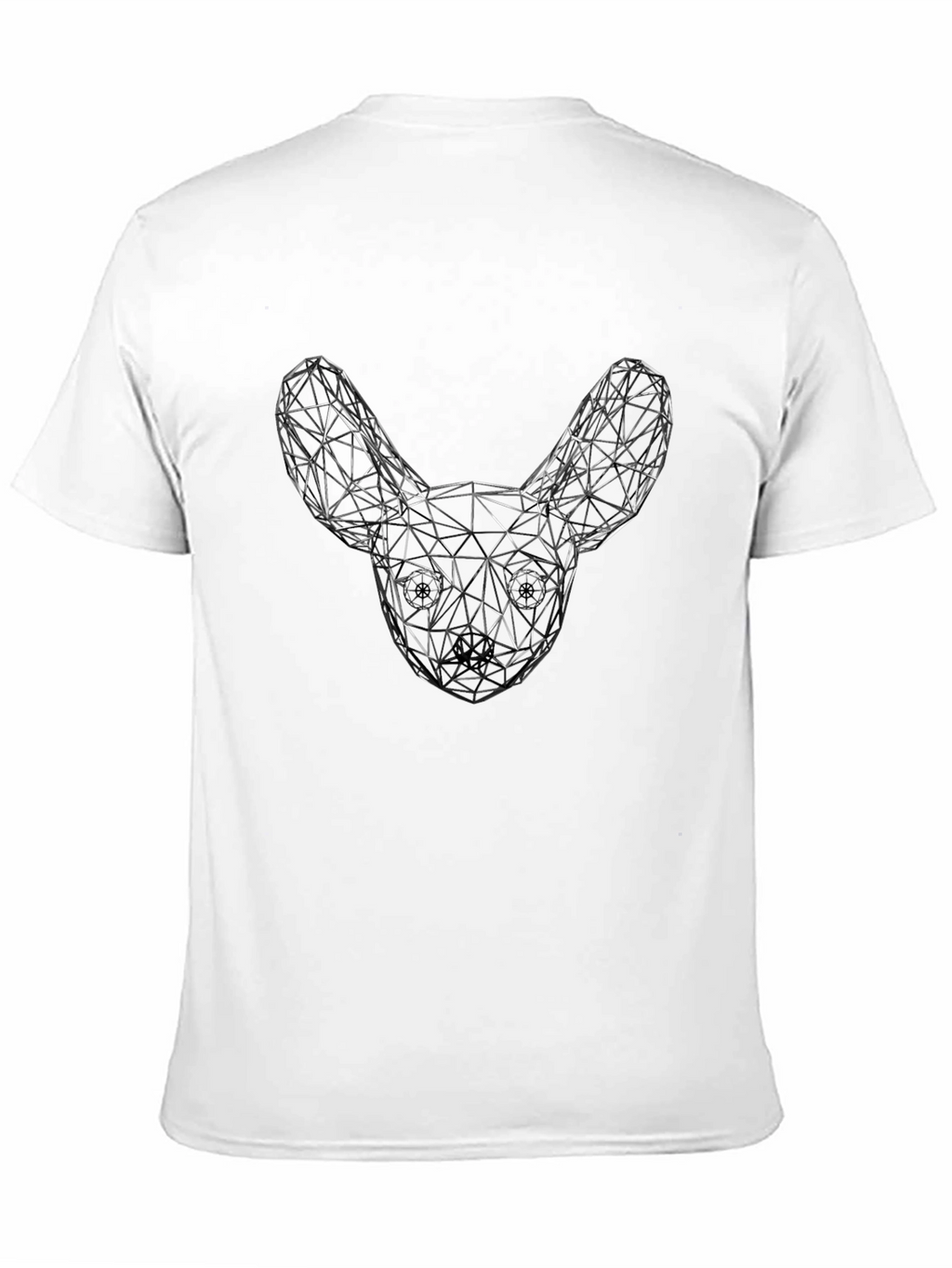 Geometric Dog Head Graphic T-Shirt
