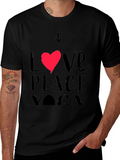 Love Peace Yoga Black Graphic Tee