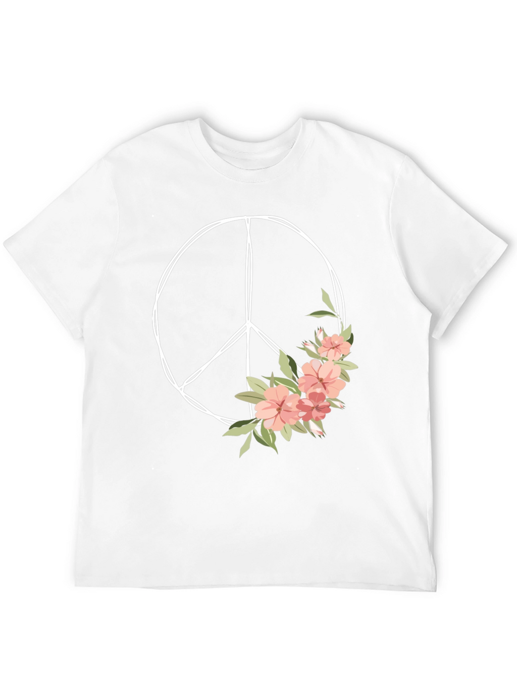 Floral Peace Sign Graphic Tee - Unisex