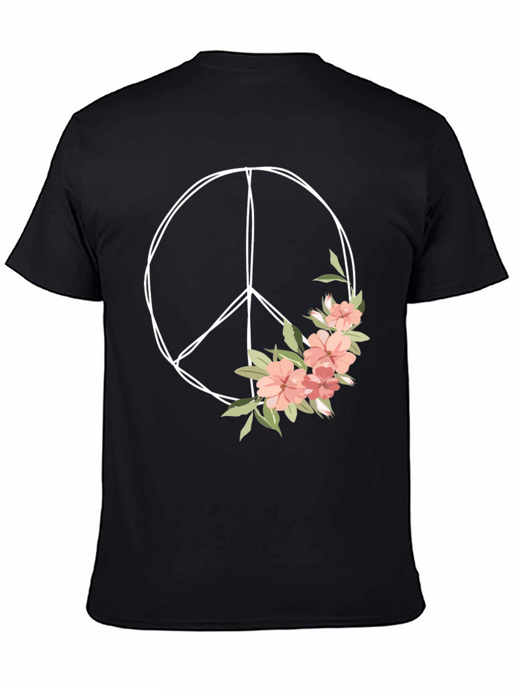 Floral Peace Sign Graphic Tee - Unisex