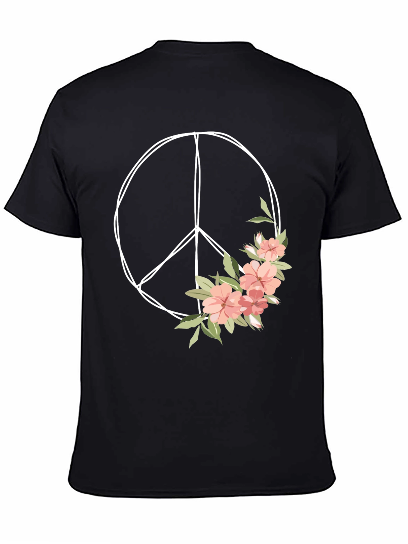 Floral Peace Sign Graphic Tee - Unisex