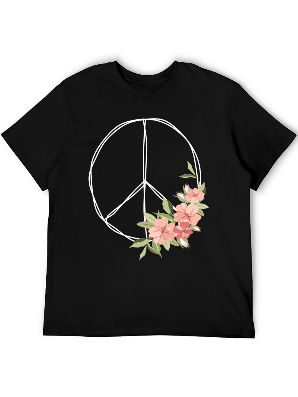 Floral Peace Sign Graphic Tee - Unisex