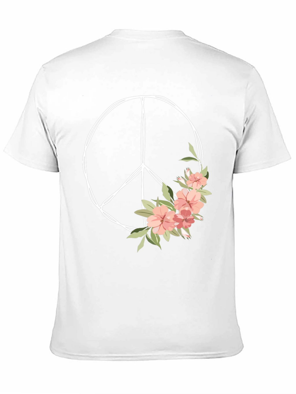 Floral Peace Sign Graphic Tee - Unisex
