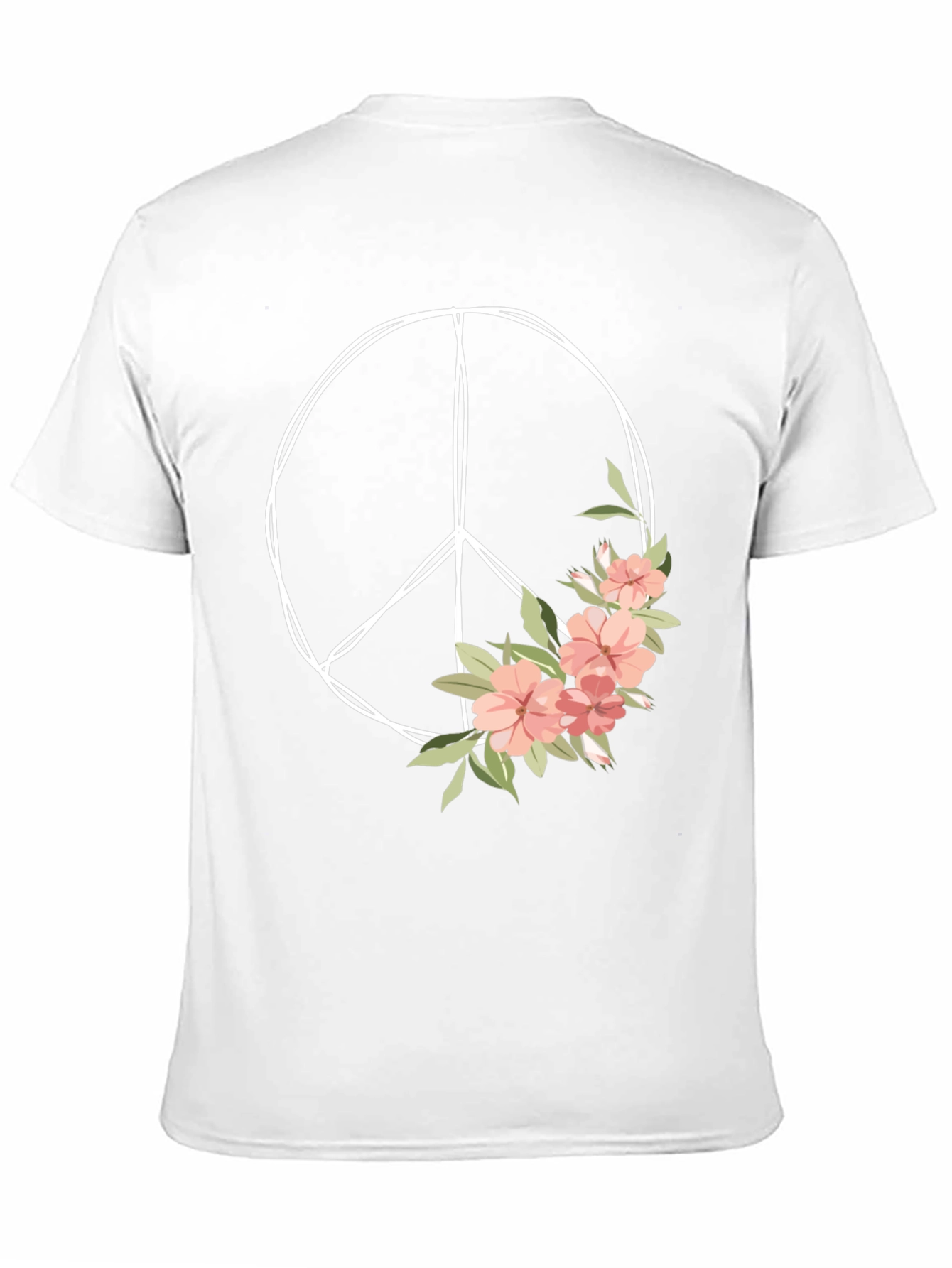 Floral Peace Sign Graphic Tee - Unisex