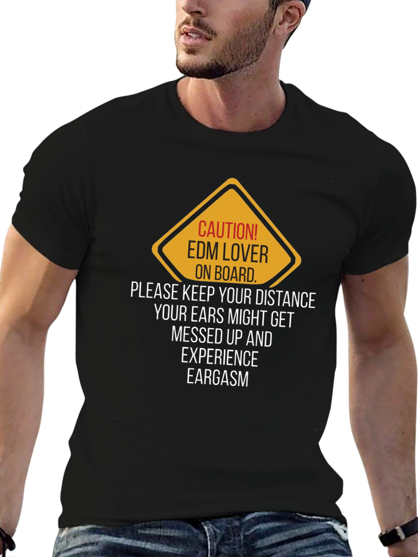 Caution EDM Lover T-Shirt - Keep Your Distance