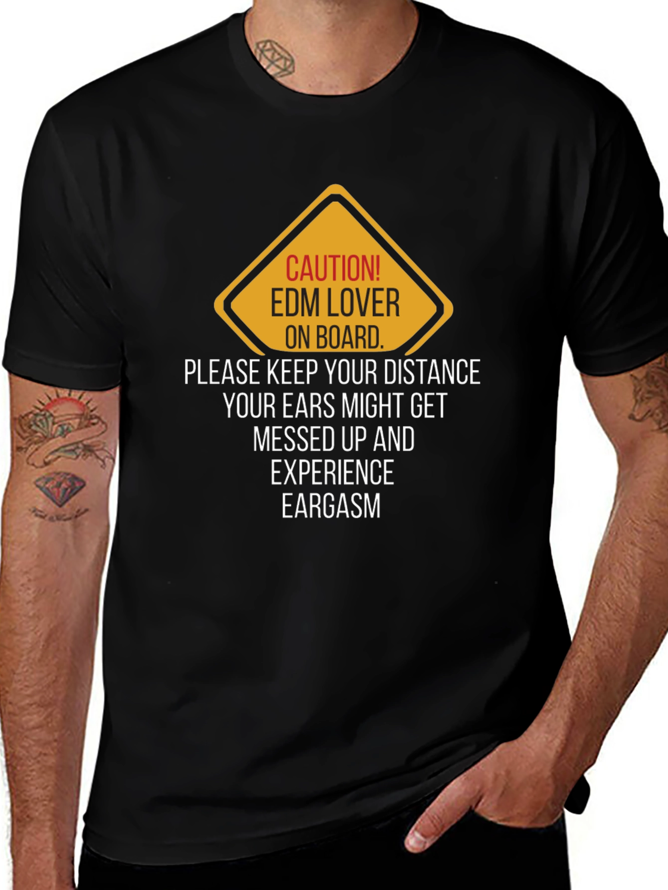 Caution EDM Lover T-Shirt - Keep Your Distance