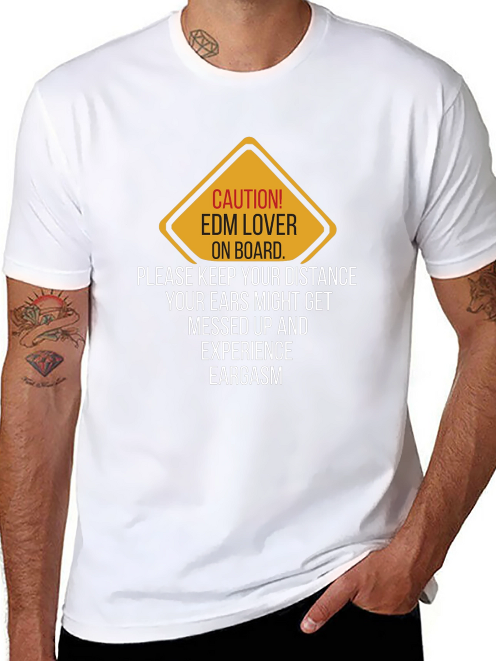 Caution EDM Lover T-Shirt - Keep Your Distance