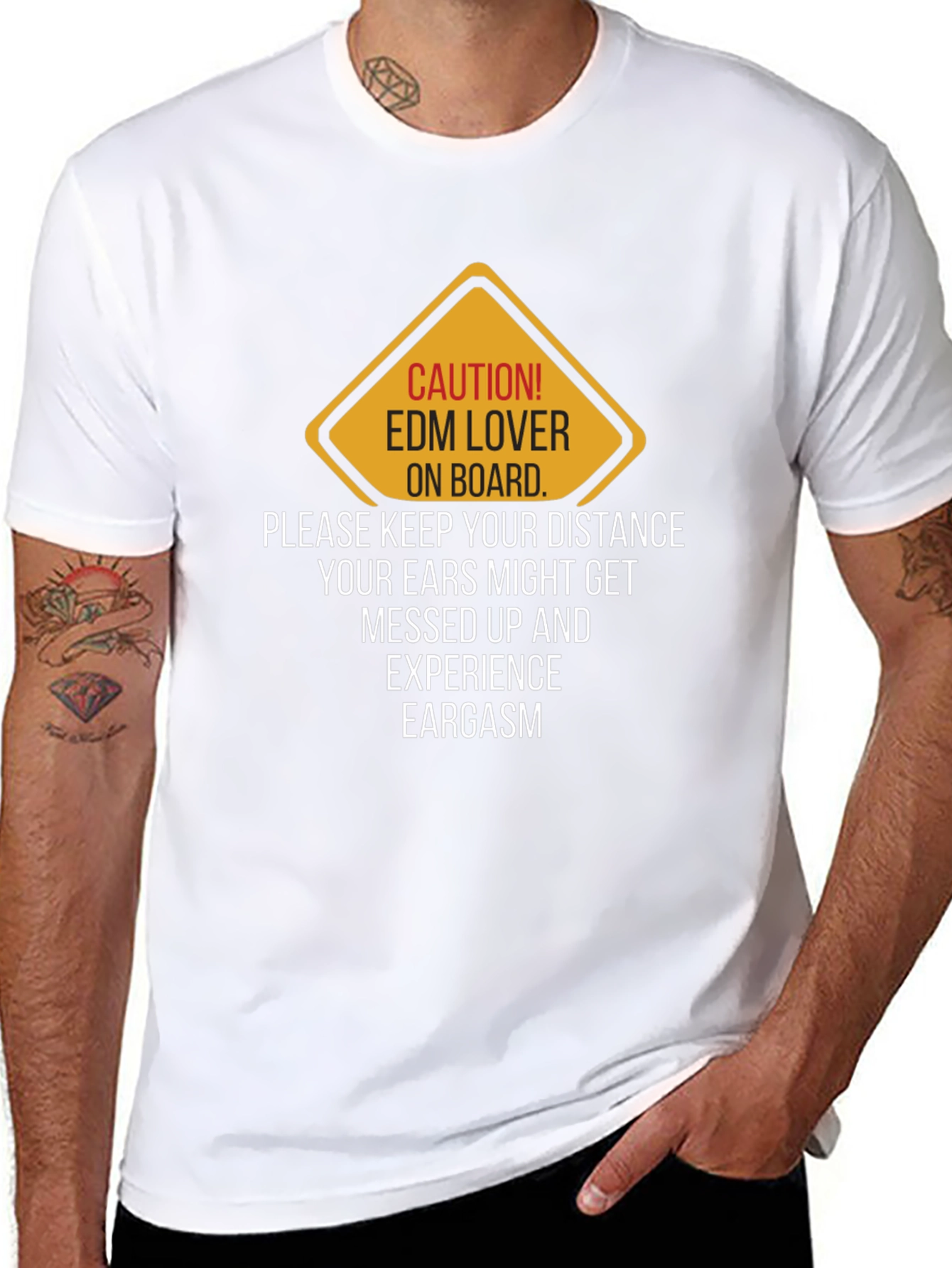 Caution EDM Lover T-Shirt - Keep Your Distance