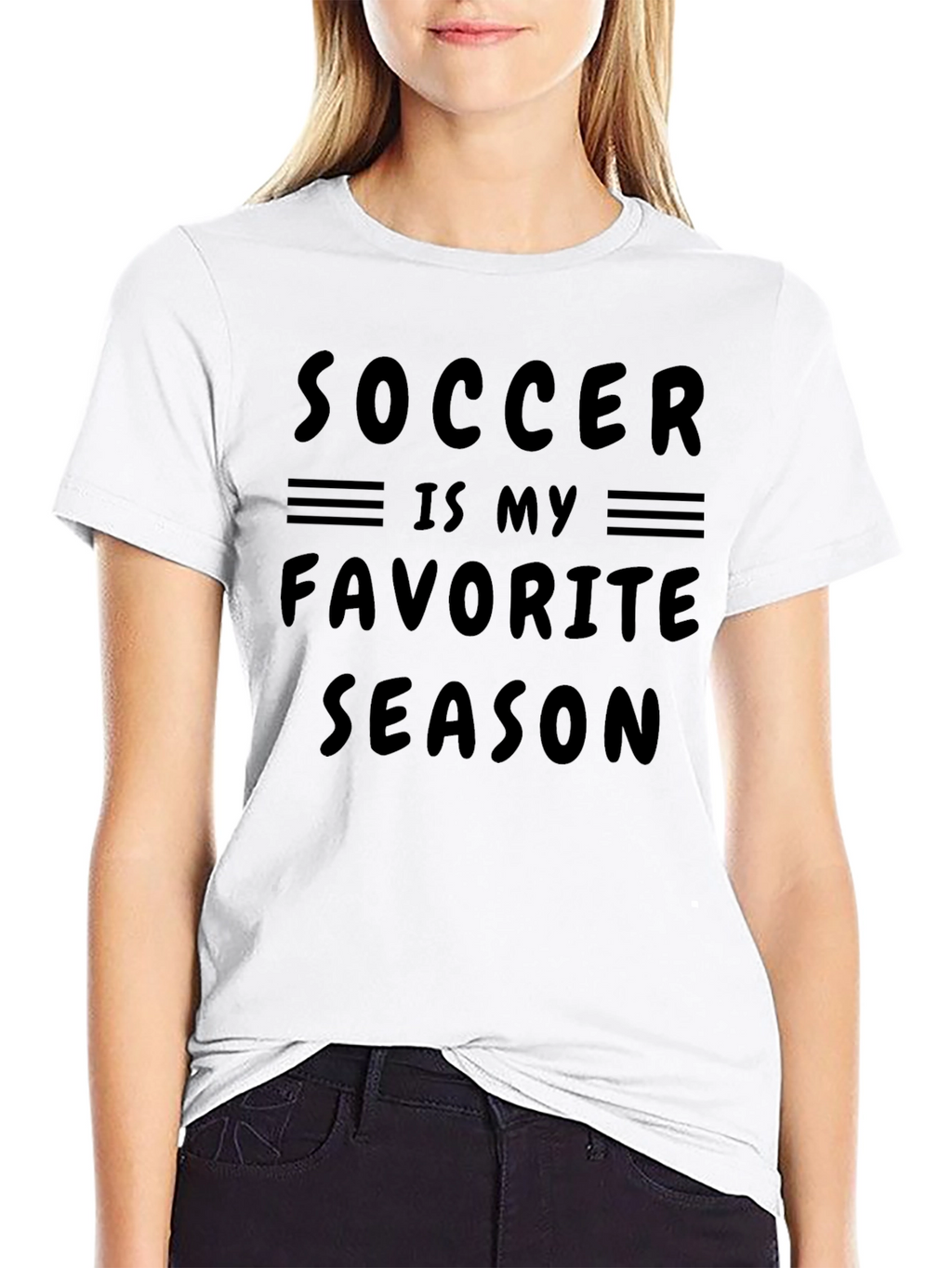 Soccer Is My Favorite Season T-Shirt - Black