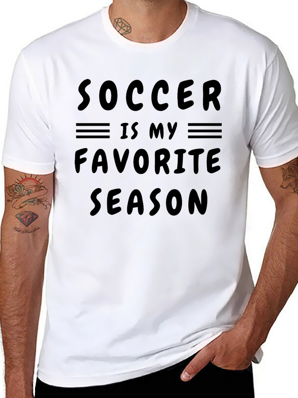 Soccer Is My Favorite Season T-Shirt - Black